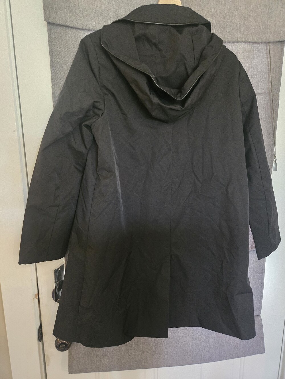 Lauren Ralph Lauren Black Trench Coat Large - Picture 8 of 10